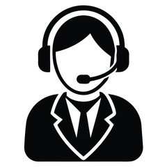 call center agent element isolated issue tracker on white backgroound