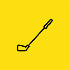Golf Club on Yellow Background