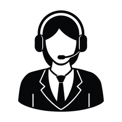 call center agent element isolated mobile phone on white backgroound