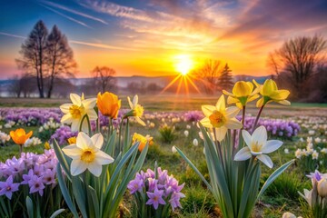 Obraz premium spring in the field