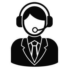 call center agent element isolated time tracker on white backgroound