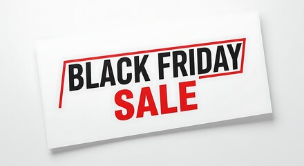 Black Friday Sale announcement on a white background perfect for marketing materials and retail promotions.
