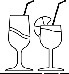  A summer travel outline icon