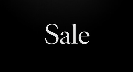 Elegant Sale Sign White Text on Black Background Ideal for Advertising Promotions and Marketing Materials