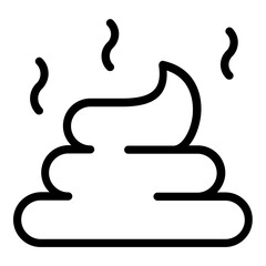 Naklejka premium feces icon line