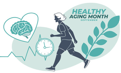 Healthy Aging Month. Healthy concept Background.