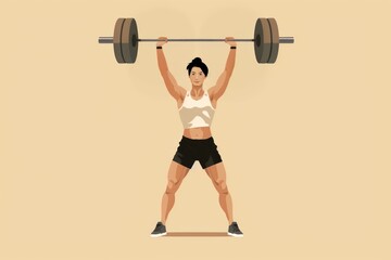 Obraz premium Sports gym weightlifting determination.