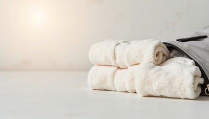 white towels on the bed