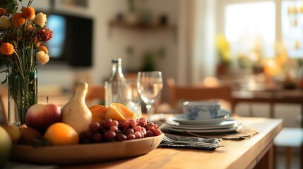 Naklejka premium A Bountiful Table Setting