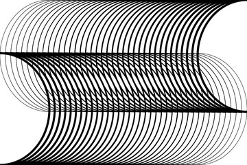 Abstract S-shaped Wave PNG Transparent Optical Illusion Element Isolated