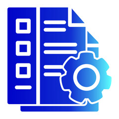 An icon representing project management, symbolizing planning, execution, and monitoring of projects. (Solid Gradient Style)