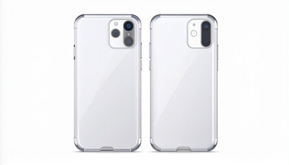 Clear Smartphone Case Mockup with Camera Cutout
