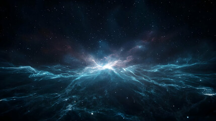 Abstract Cosmic Nebula In Deep Space