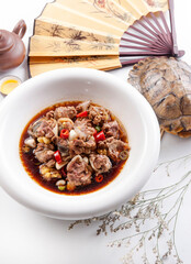Chinese food braised turtle meat