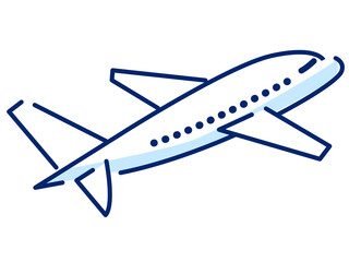 Simple and easy-to-use airplane vector illustration material