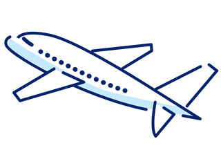 Simple and easy-to-use airplane vector illustration material