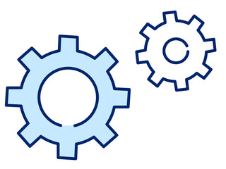 Vector illustration of a flat design gear icon