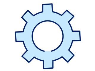 Vector illustration of a flat design gear icon