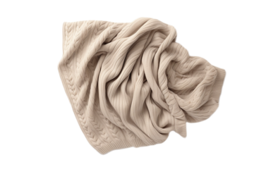 Beige Knitted Cable Throw Blanket Texture wool    