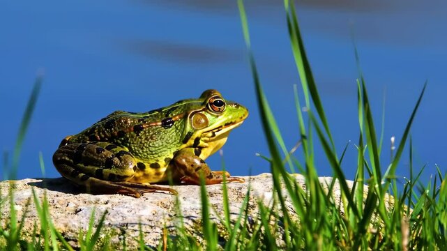 Frog in the pond