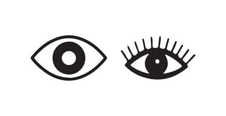 Eye icon set. Eyesight symbol. Retina scan eye icons. Simple eyes collection. Eye vector icon. Look and Vision icon. vector illustration eps 10.