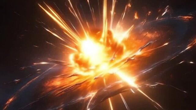 A supernova explodes in deep space, hurling plasma and gas in vivid shockwaves. Radiant hues light up nebulae and galaxies&mdash;an ultra-detailed, cinematic sci-fi vision in 8K clarity.