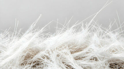 Obraz premium Close Up Fluffy White Fibers Texture