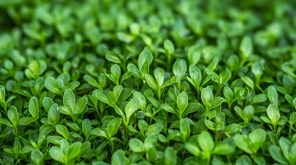 Closeup View Of Vibrant Green Plants