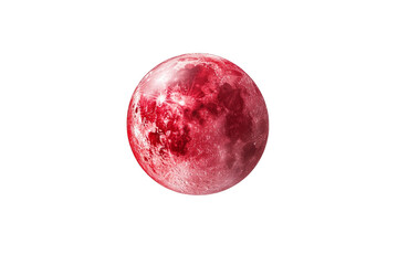Naklejka premium Red moon is shown in the center of the image, isolated