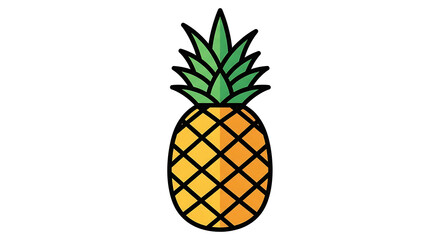 Obraz premium Pineapple Illustration: Tropical Fruit Icon