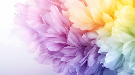 Obraz premium Close Up Rainbow Pastel Flowers