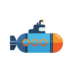 Cartoon Submarine Vector Illustration