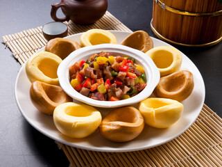 Wotou Zaza duck on a white porcelain plate