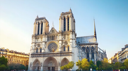 Obraz premium Notre Dame Cathedral In Paris France