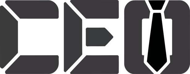 Ceo logo design concept for business and leadership with tie icon in modern style vector graphic 100 editable stock vector illustration