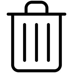 Trash Bin, Recycle Bin, or Delete Icon