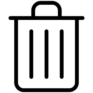 Trash Bin, Recycle Bin, or Delete Icon