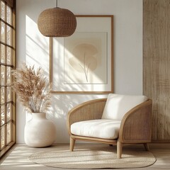 Modern Minimalist Living Room with Natural Elements