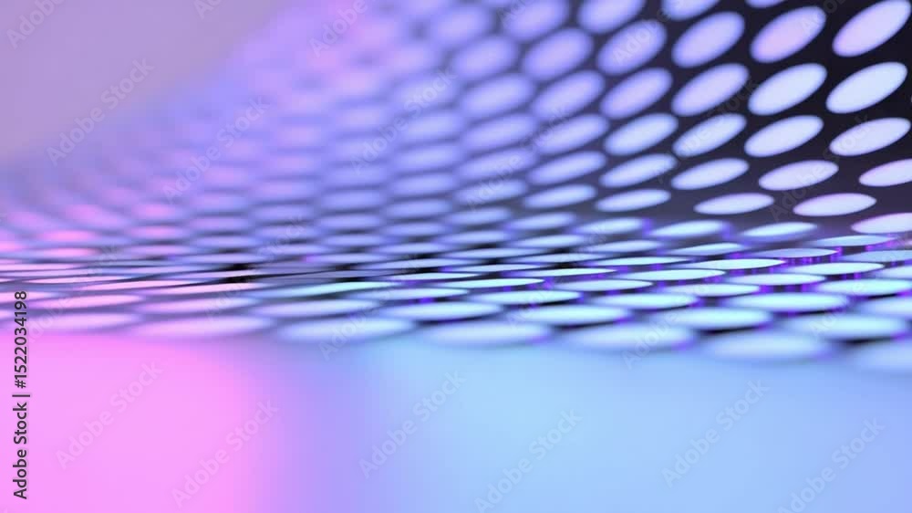 Leinwandbilder Abstract Dot Pattern: Captivating abstract design featuring a grid of overlapping circles and soft color gradients. A visual symphony of geometric forms and ethereal hues, blending art and tech
