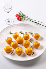 Steamed Pumpkin Glutinous Rice Cake