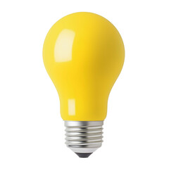 3d illustration of yellow light bulb