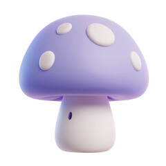 3d rendering illustration of mushroom icon with transparent background