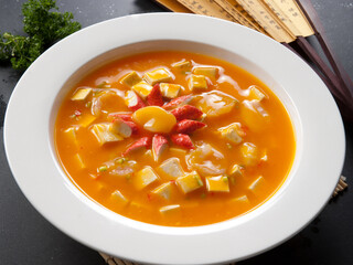 Stuffed Tofu with Crab Roe and Crab Meat