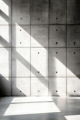 Modern Concrete Wall with Sunlight Patterns