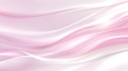Abstract Waves in Light Pink and White, Elegant Flowing Silk Texture Background