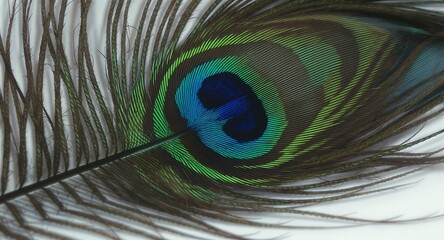 Obraz premium Peacock Feather Close Up Detail