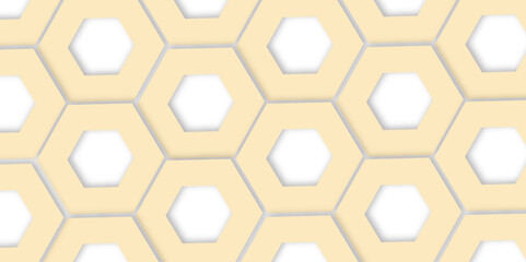 Abstract geometric technology out color line hexagon polygonal honeycomb luxury pattern vector background.	