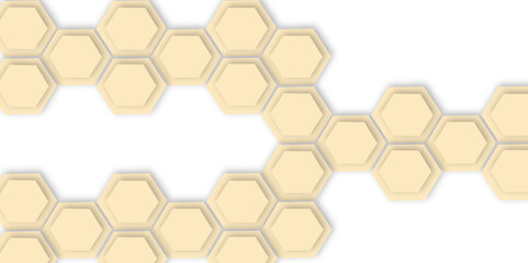 Abstract colorful hexagon 3d effect pattern with shadow seamless texture background. Use for book, poster, flyer, website vector illustration.