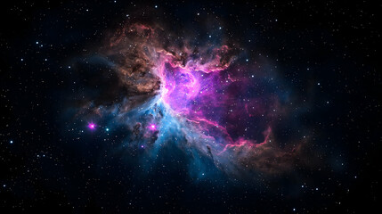 Fototapeta premium Vibrant Colorful Nebula In Deep Space