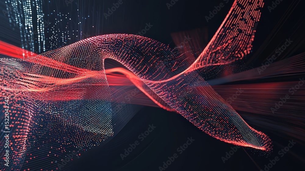Aufkleber Dynamic data visualization concepts modern technology digital art abstract environment futuristic viewpoint